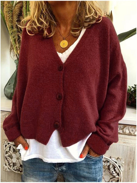 Chunky Knit Cardigan for Women - Cozy Fall Fashion Button-Down Sweater with Pockets