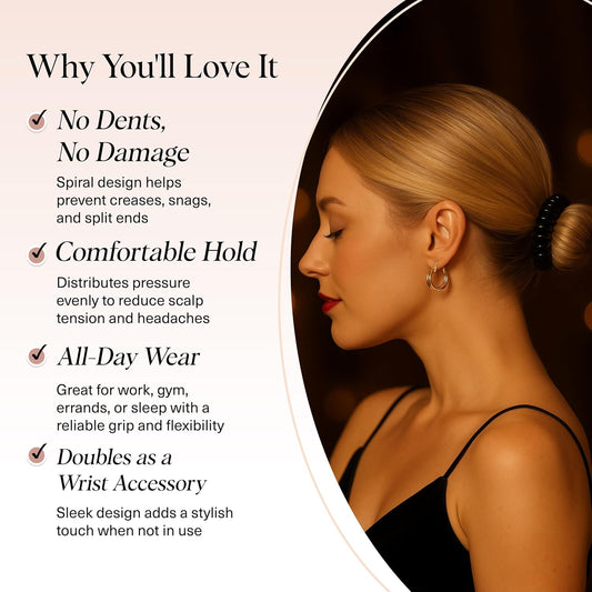 Best Spiral Hair Ties for Women Ponytail Holders for Thick and Thin Hair.
