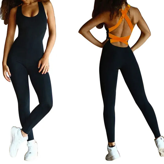 Women Sports Bra Yoga Tops Fitness Jumpsuit.