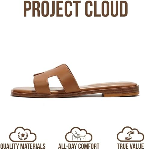 women's slide sandals Leather Sandals for Women 2026.