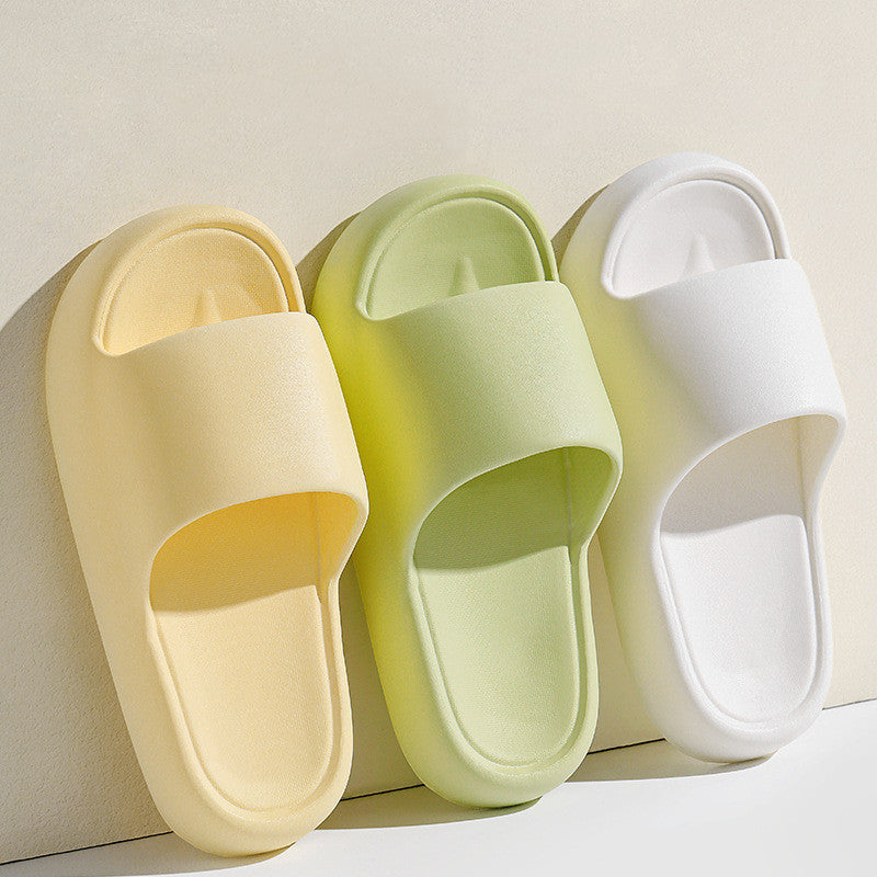 Women Summer Slippers Solid Thick-soled Home Slippers.