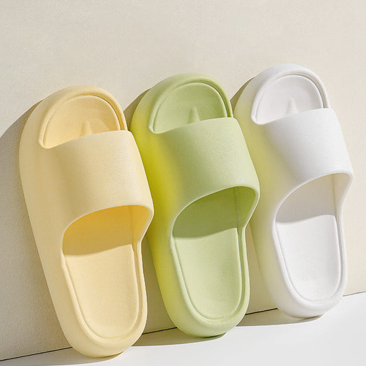 Women Summer Slippers Solid Thick-soled Home Slippers.