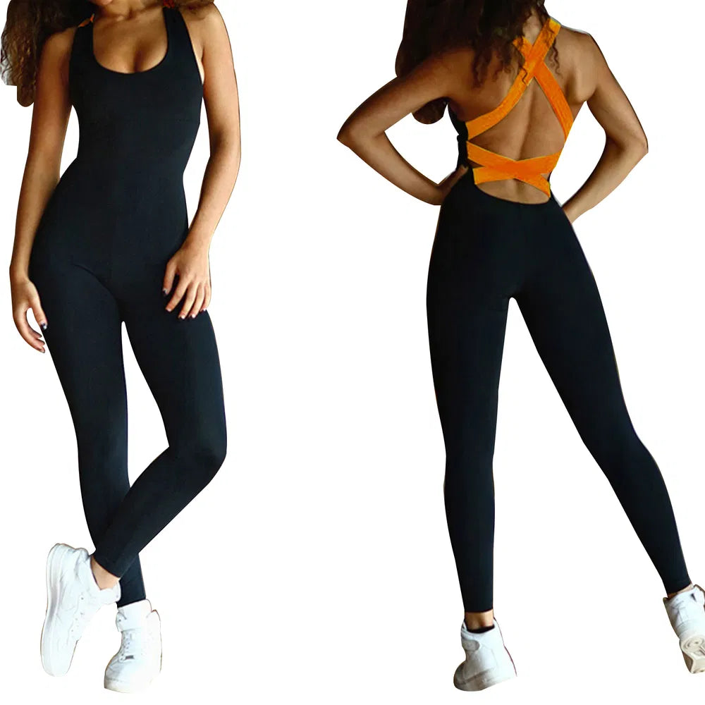 Women Sports Bra Yoga Tops Fitness Jumpsuit.