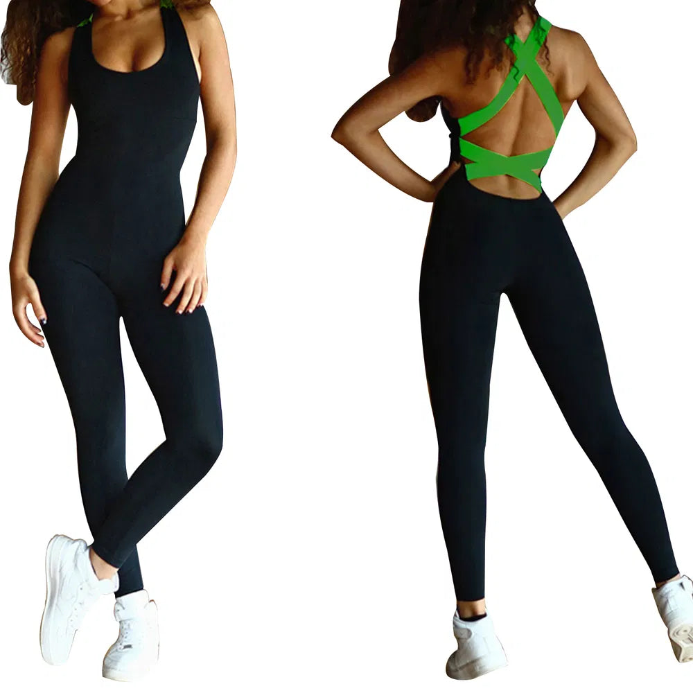 Women Sports Bra Yoga Tops Fitness Jumpsuit.
