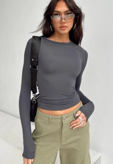 Long-Sleeved Women Tops Causal Fit Shirts.