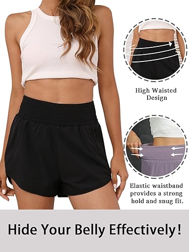 Best Athletic Shorts for Women High Waisted Running Short Pocket.