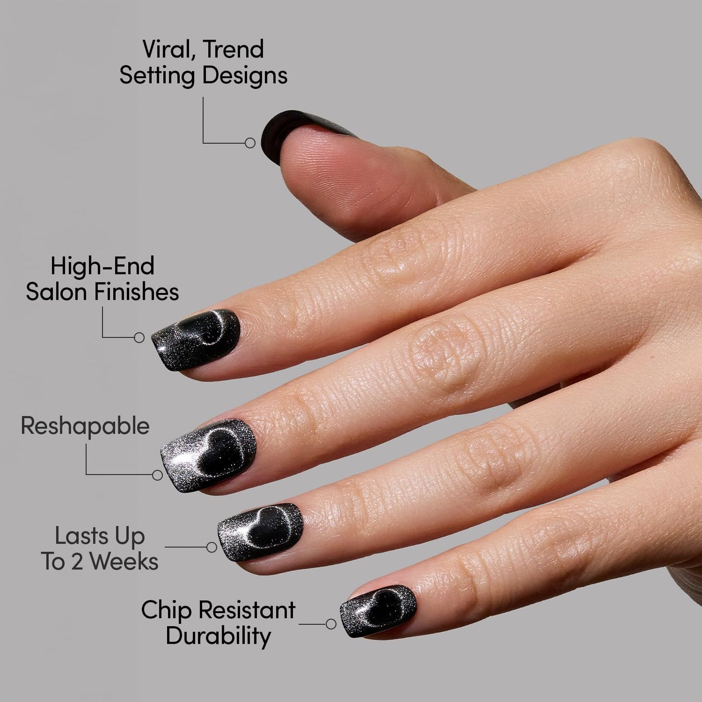 Valentines Day Glamnetic Press On Nails - Ruby Ribbons | Short Almond Fake Nails with Red French Tips & 3D Bows in a Glossy Finish