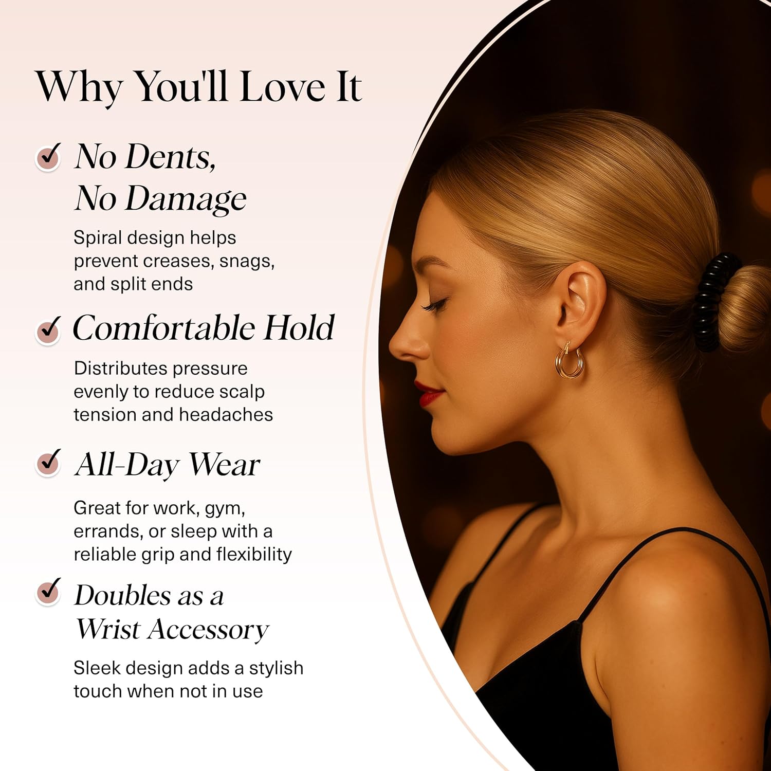 Best Spiral Hair Ties for Women  Ponytail Holders for Thick and Thin Hair.