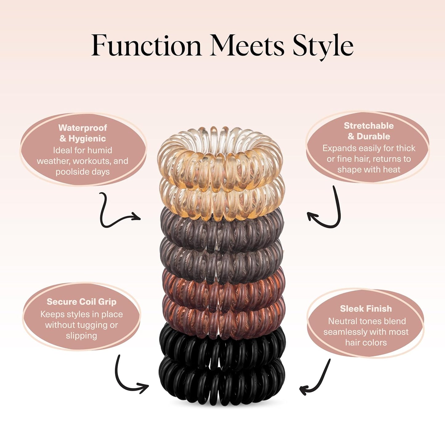 Best Spiral Hair Ties for Women  Ponytail Holders for Thick and Thin Hair.