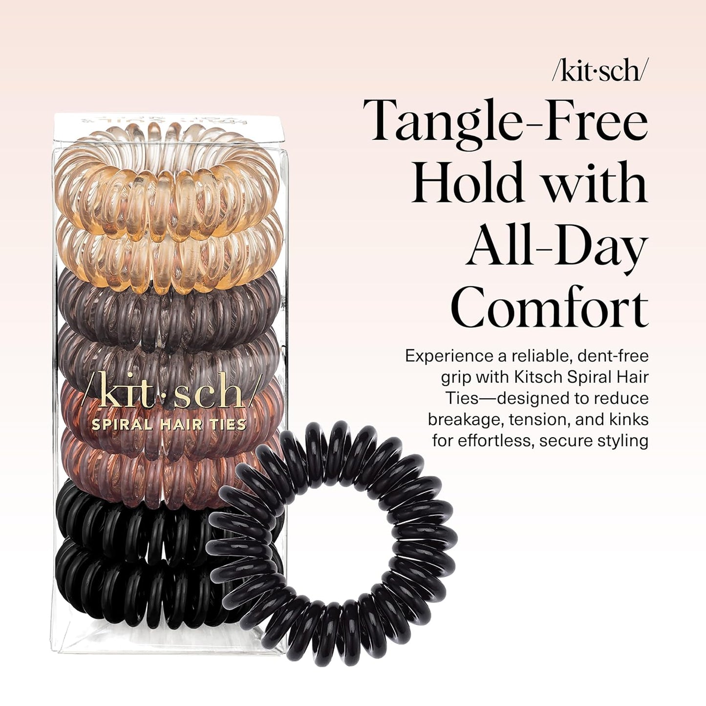 Best Spiral Hair Ties for Women  Ponytail Holders for Thick and Thin Hair.