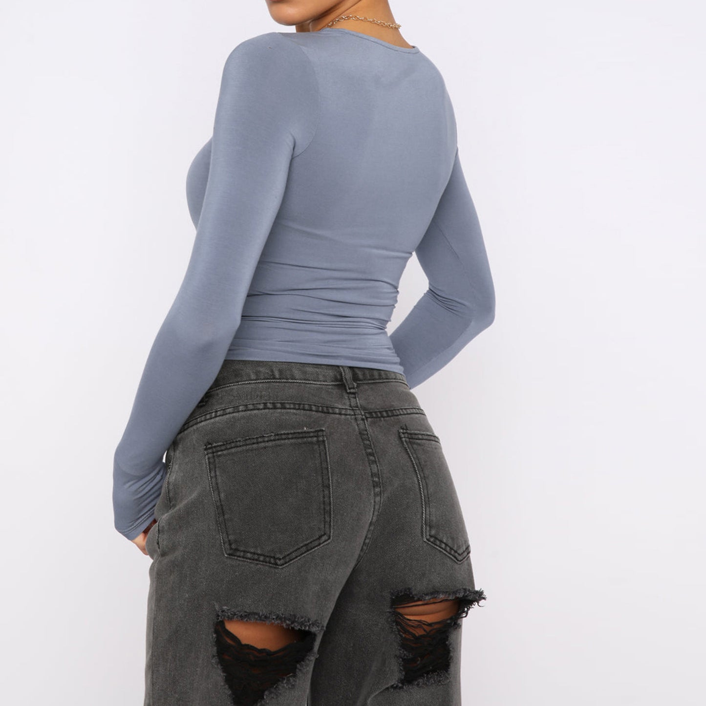 Long-Sleeved Women Tops Causal Fit Shirts.