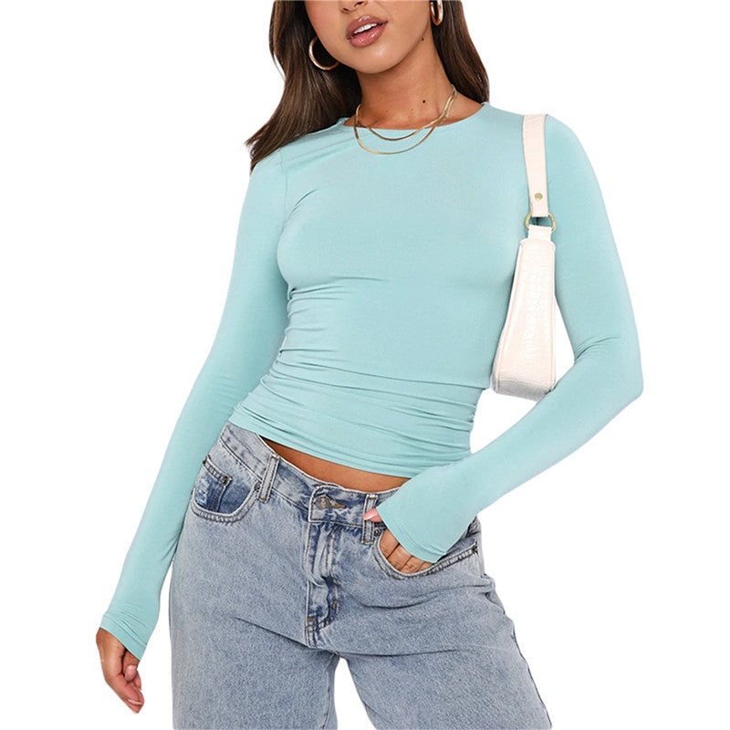 Long-Sleeved Women Tops Causal Fit Shirts.
