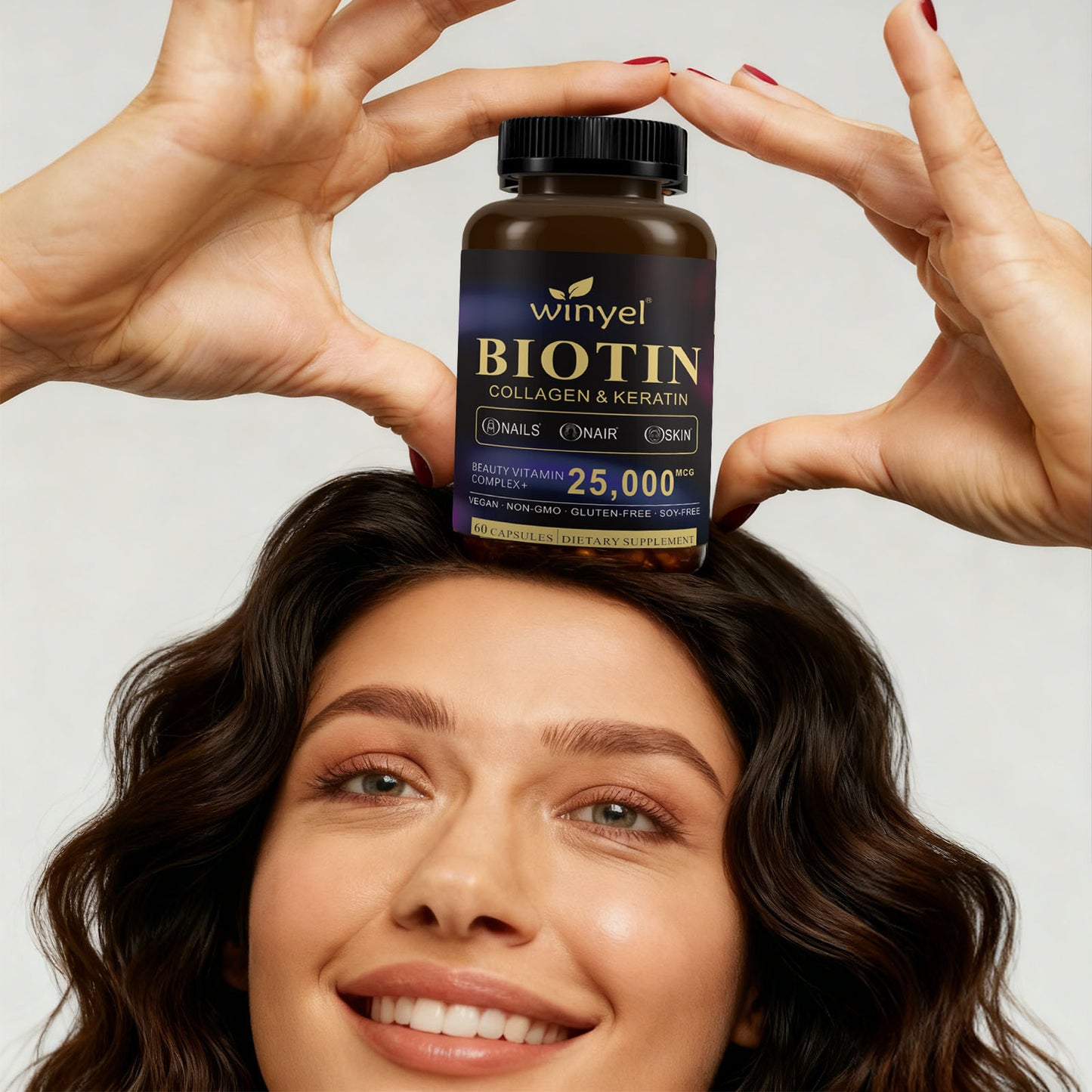 Biotin Collagen Hyaluronic Acid Keratin Hair Growth Vitamins